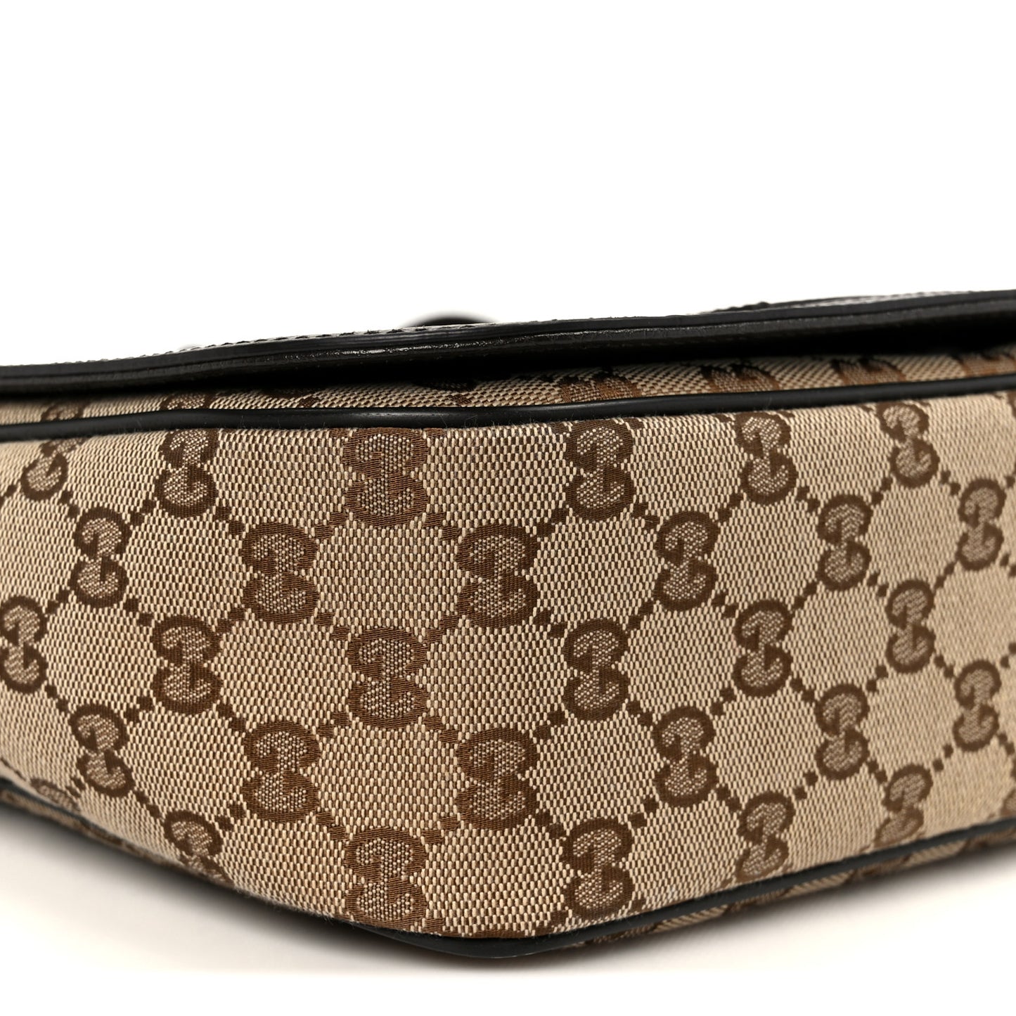Monogram Flap Messenger Bag Beige Dark Brown