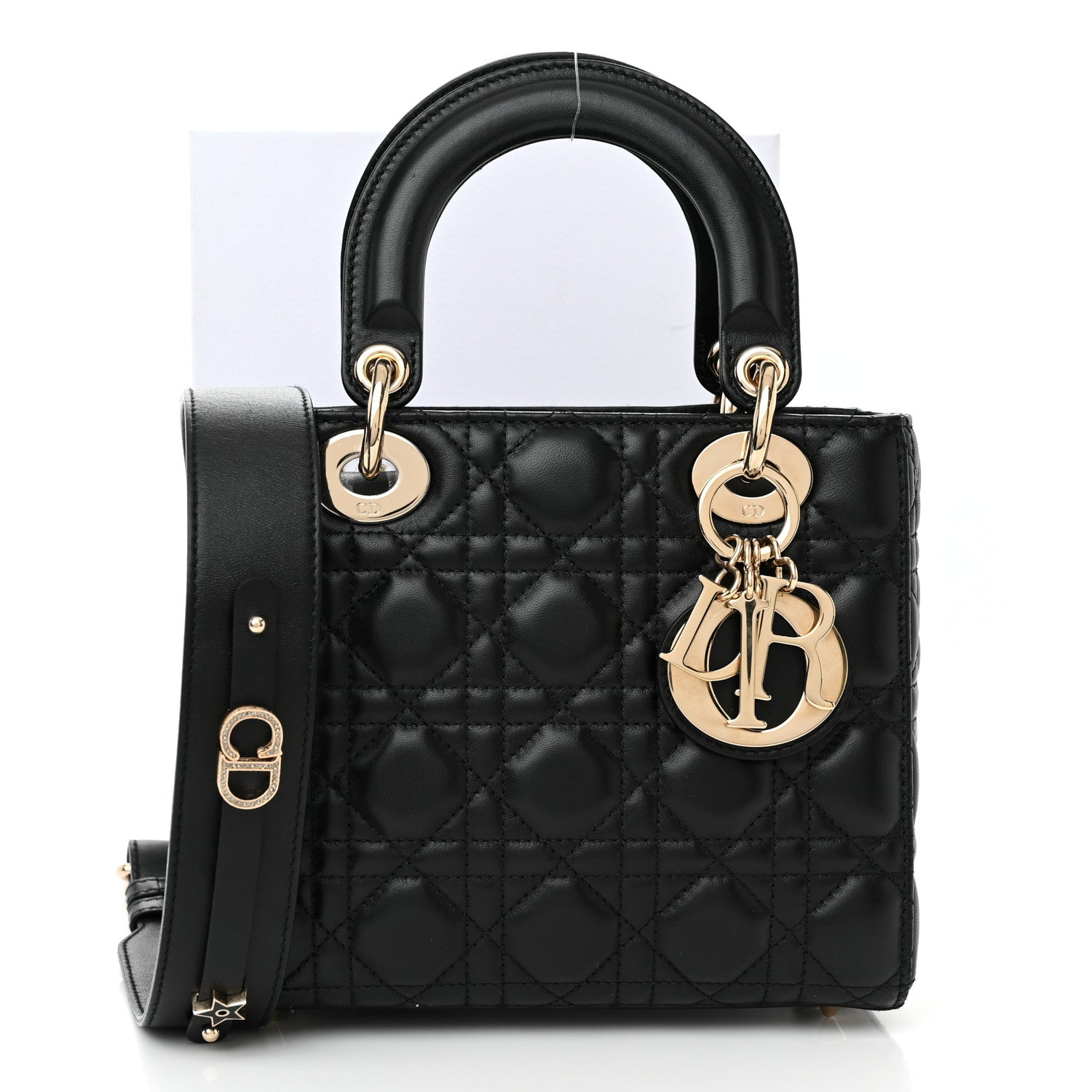 Christian Dior Lambskin Cannage Small My ABCDior Lady Dior Black 13 of 13