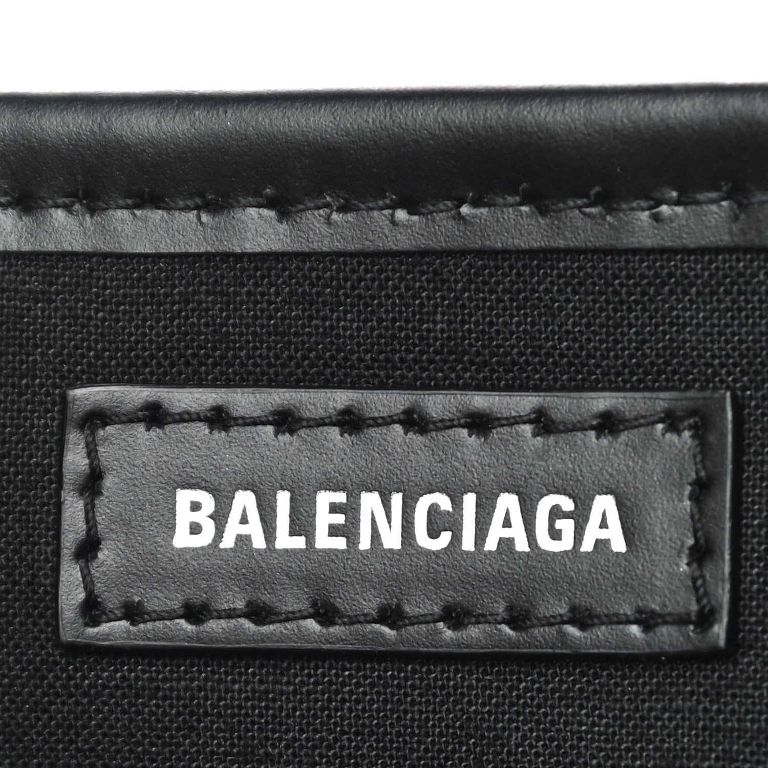 Balenciaga Cotton Canvas Calfskin Navy Cabas XS Natural Black 6 of 11