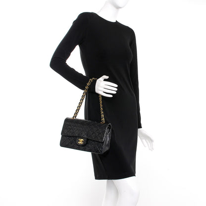Chanel Lambskin Quilted Medium Double Flap Black 2 of 8