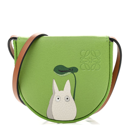 Loewe X MY NEIGHBOR TOTORO Calfskin Mini Heel Pouch Apple Green 1 of 10
