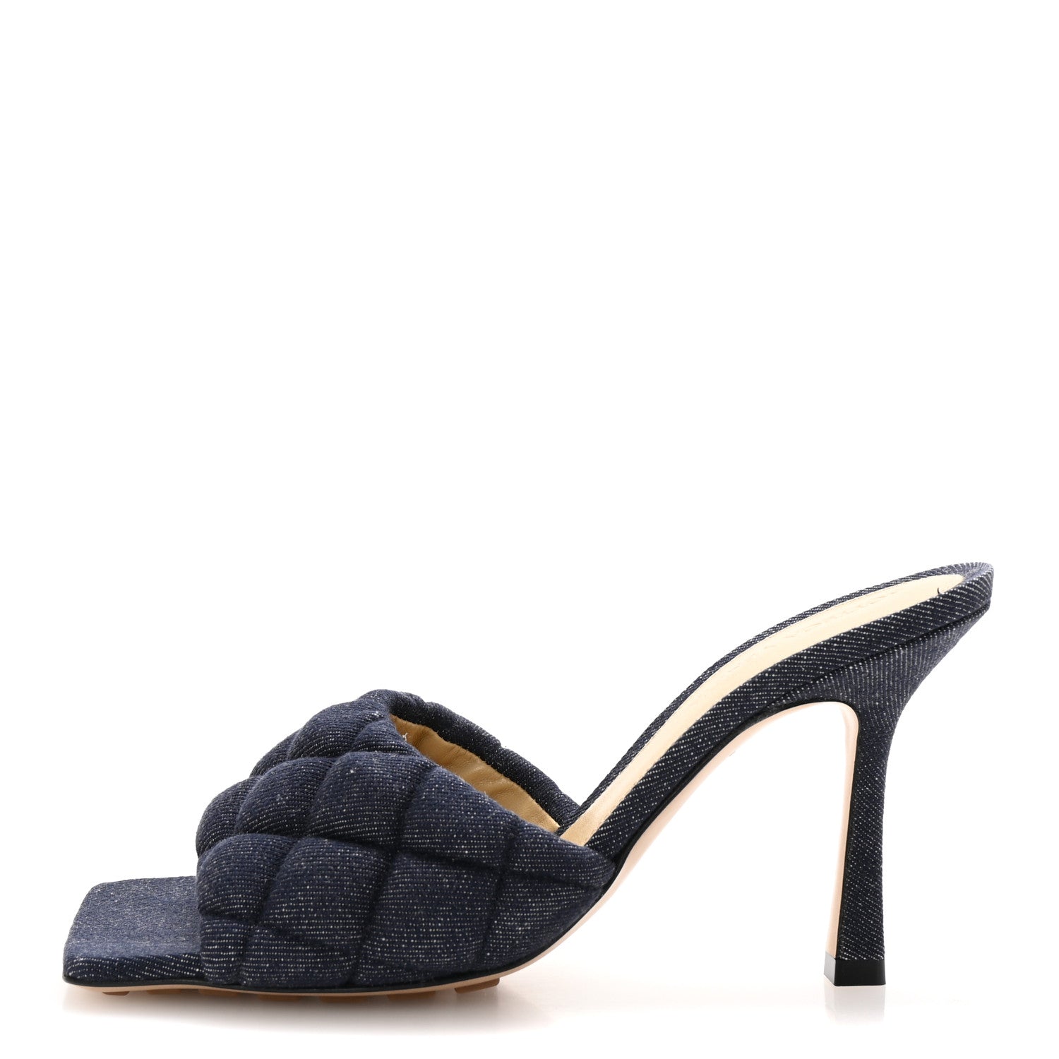 Bottega Veneta Denim Matelasse Padded Mule Sandals 36 Indigo 1 of 9