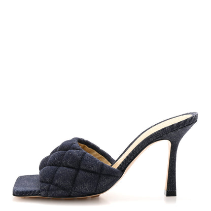 Bottega Veneta Denim Matelasse Padded Mule Sandals 36 Indigo 1 of 9