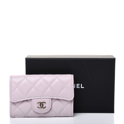 Chanel Caviar Quilted Flap Card Holder Wallet Light Pink 11 of 11