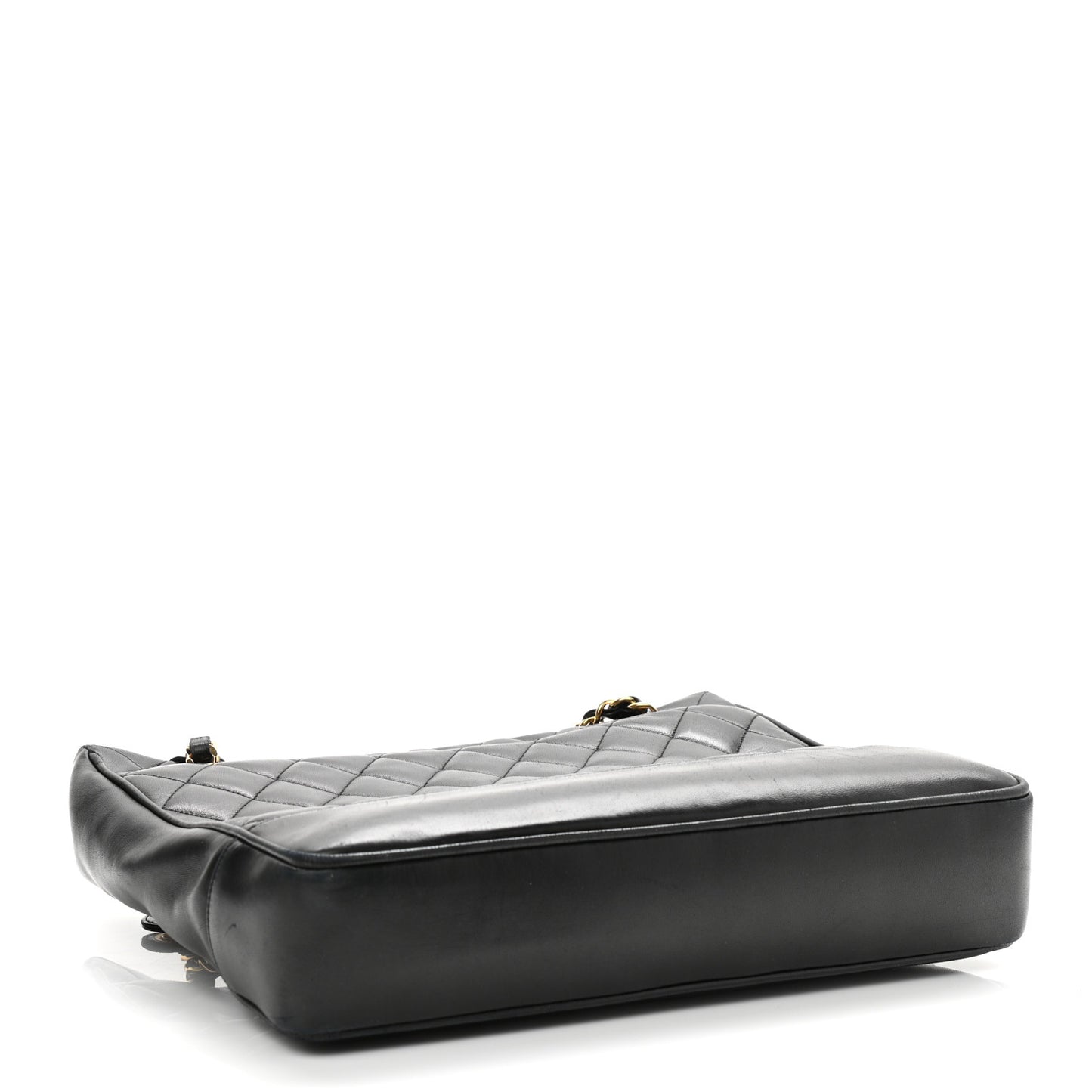 Lambskin Quilted Shoulder Bag Black