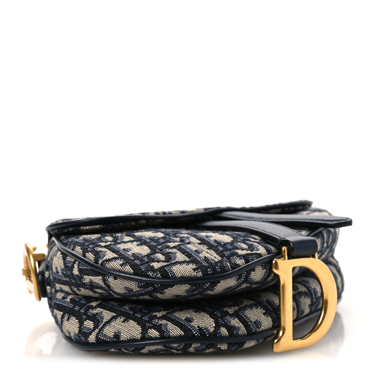 Christian Dior Oblique Mini Saddle Bag With Strap Blue 4 of 11