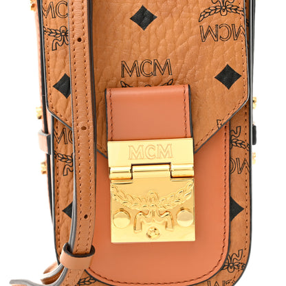 MCM Visetos Mini Patricia Crossbody Pouch Cognac 7 of 9