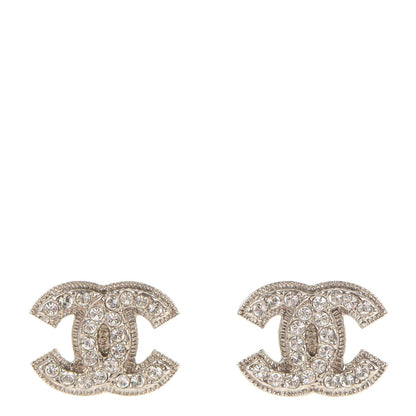 Chanel Crystal CC Earrings Silver 1 of 6