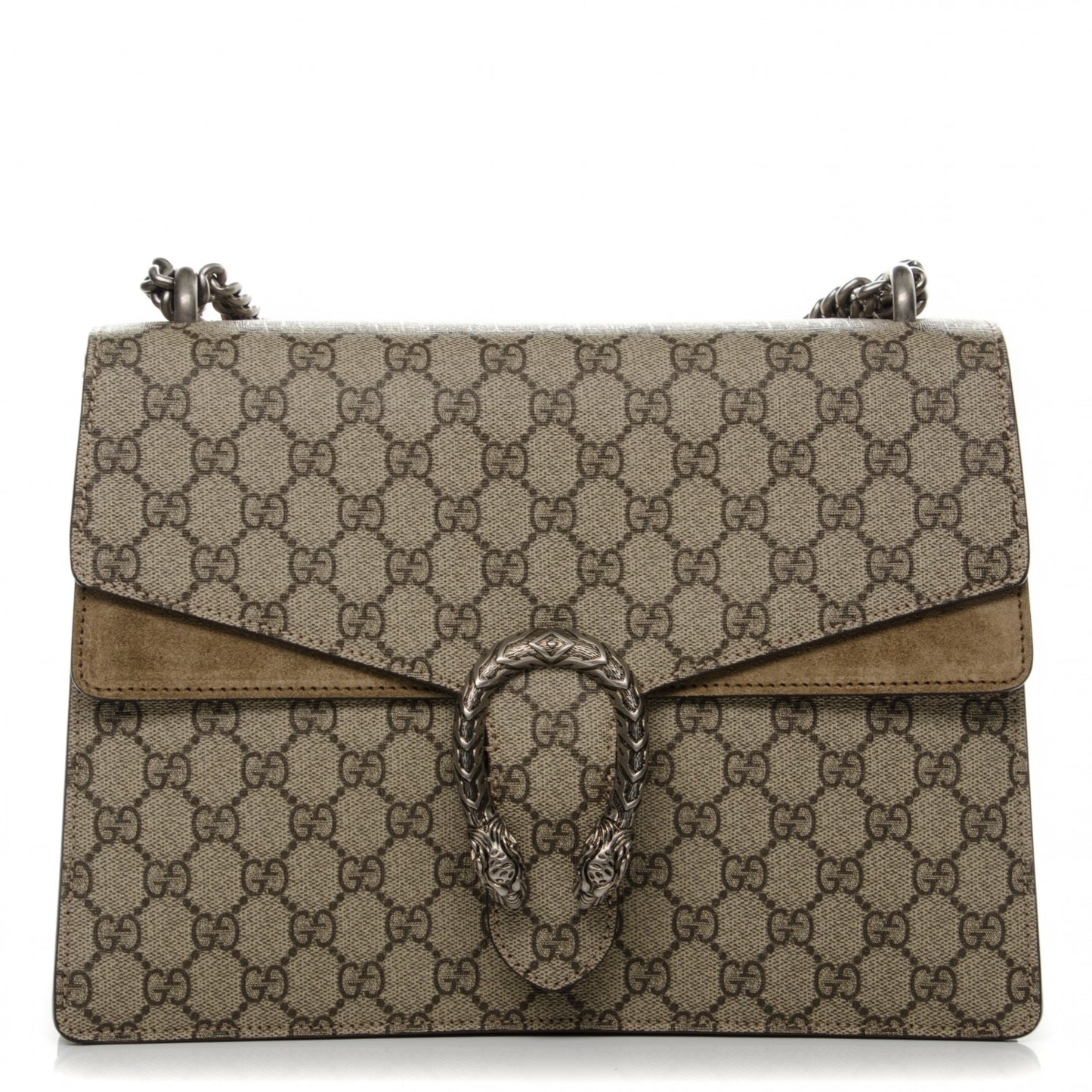 GG Supreme Monogram Medium Dionysus Shoulder Bag Taupe