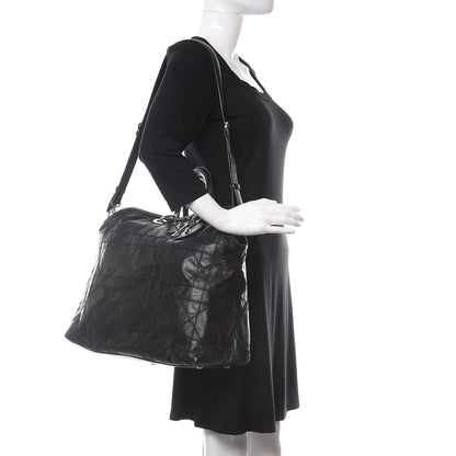 Christian Dior Lambskin Cannage Large Granville Tote Black 2 of 14