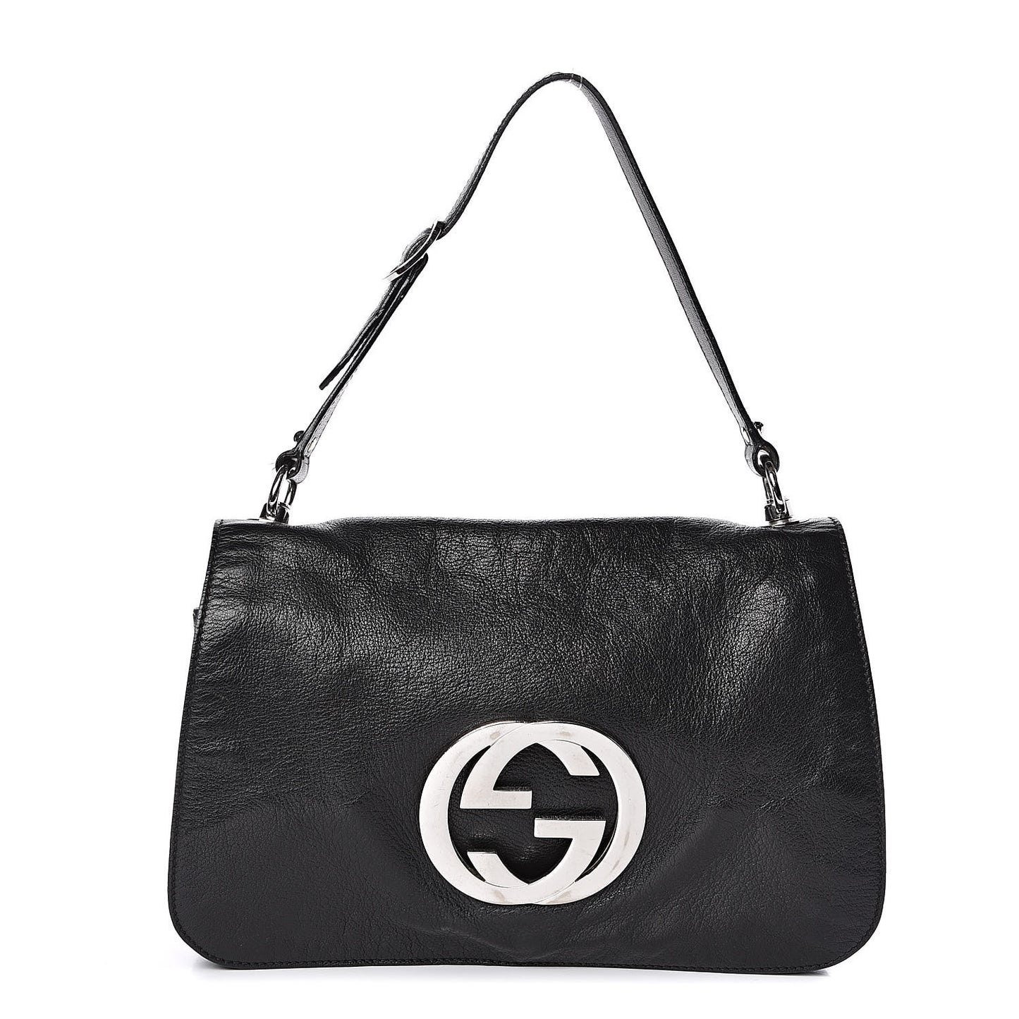 Calfskin Blondie Medium Shoulder Flap Black