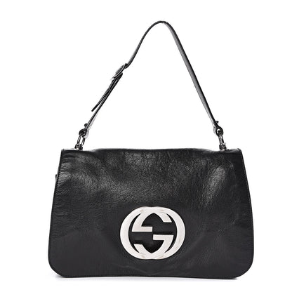 Gucci Calfskin Blondie Medium Shoulder Flap Black 1 of 12