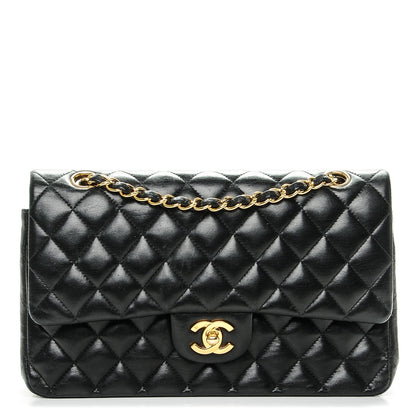 Chanel Lambskin Quilted Medium Double Flap Black 1 of 8