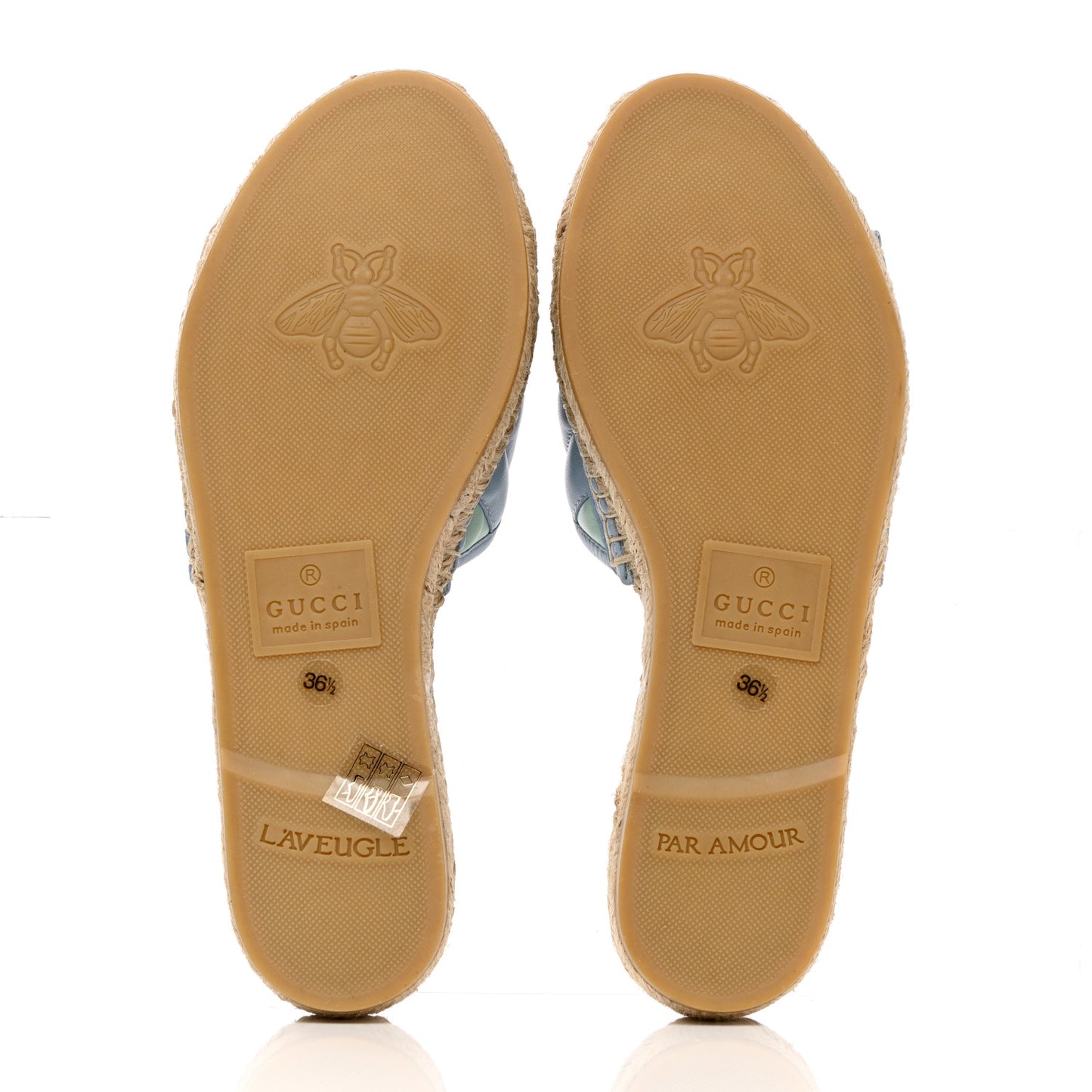 Nappa Matelasse Diagonal GG Marmont Espadrilles 36.5 Multicolor Pastel