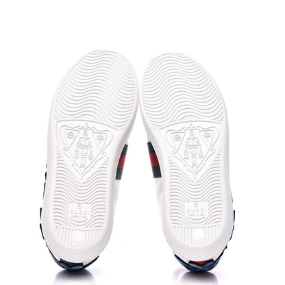 Gucci Calfskin Web Floral Embroidered Womens Ace Sneakers 36 White 5 of 10