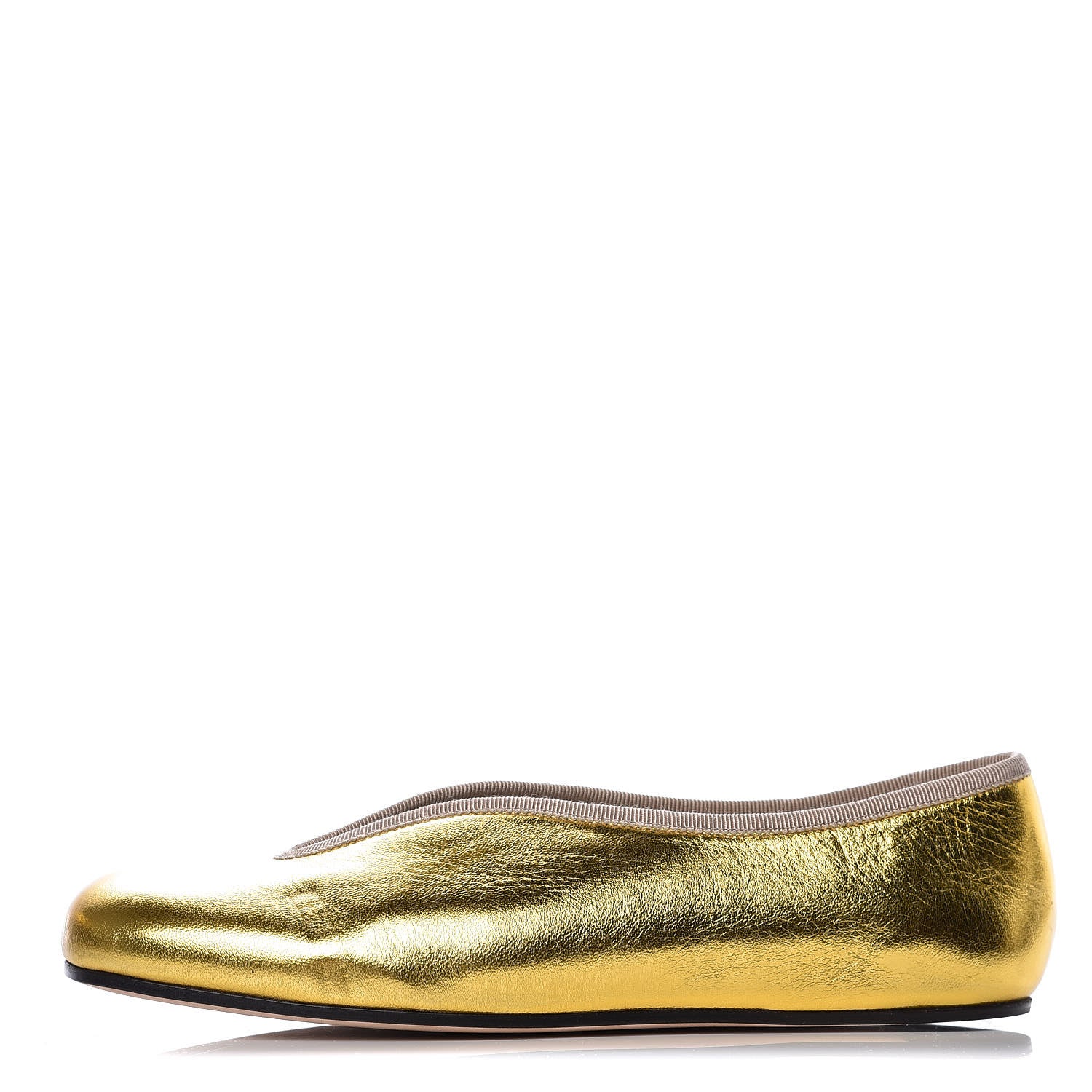 Gucci Metallic Nappa Patent Hannelore Detachable Platform Sandals 35.5 Gold 11 of 17