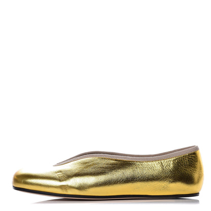Gucci Metallic Nappa Patent Hannelore Detachable Platform Sandals 35.5 Gold 11 of 17