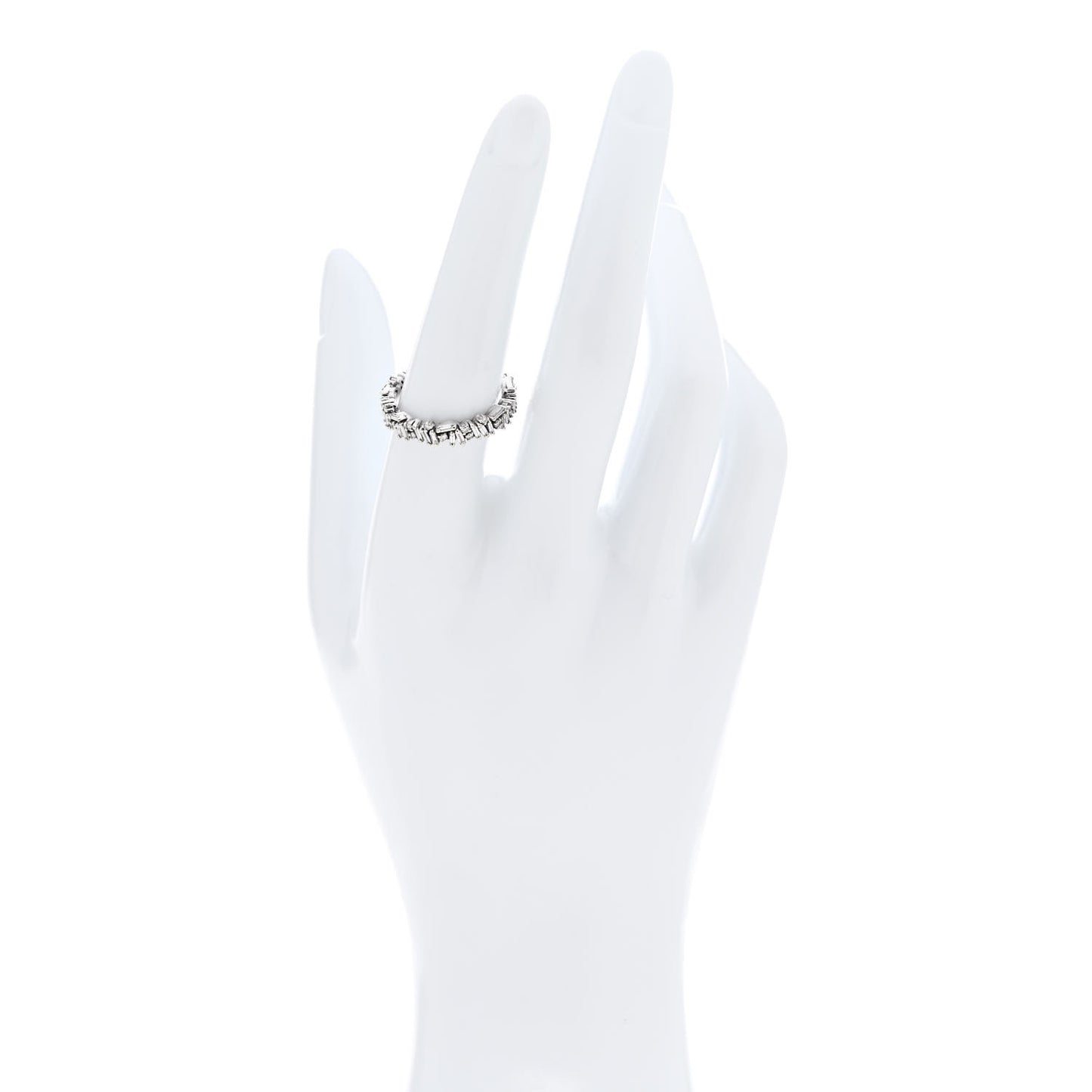 18K White Gold Classic Icon Eternity Band Ring 56 7.5