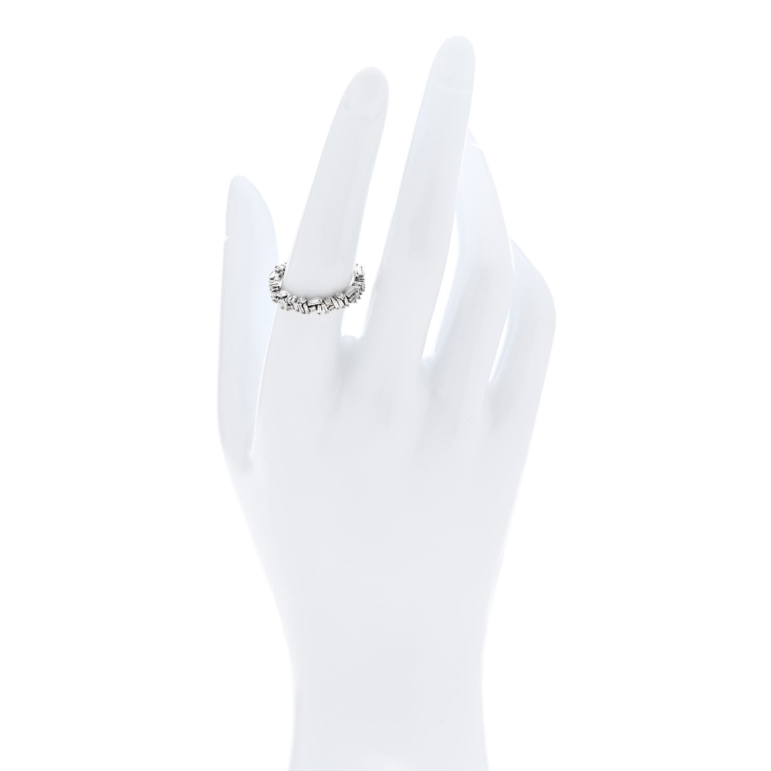 Suzanne Kalan 18K White Gold Classic Icon Eternity Band Ring 56 7.5 2 of 5