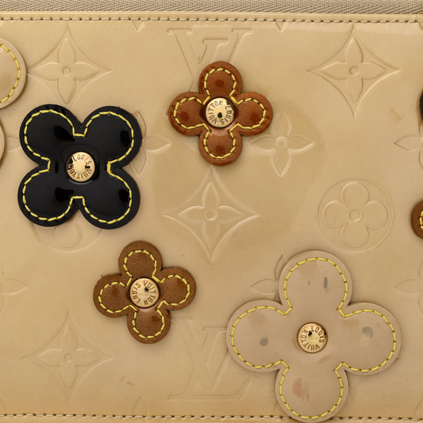 Vernis Lexington Fleurs Pochette Beige