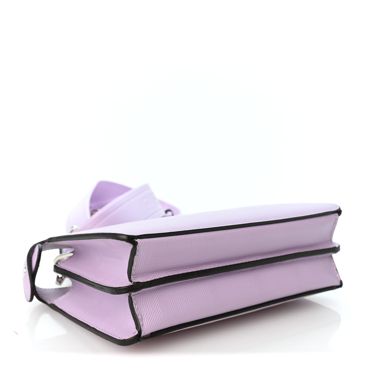 Calfskin Striped Texture FF Peekaboo I See U X Cross Satchel Violetta