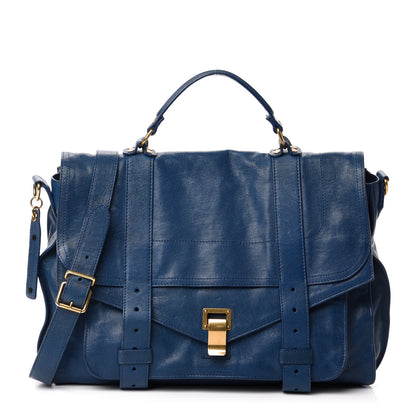 Proenza Schouler Lambskin Large PS1 Satchel Royal Blue 1 of 22