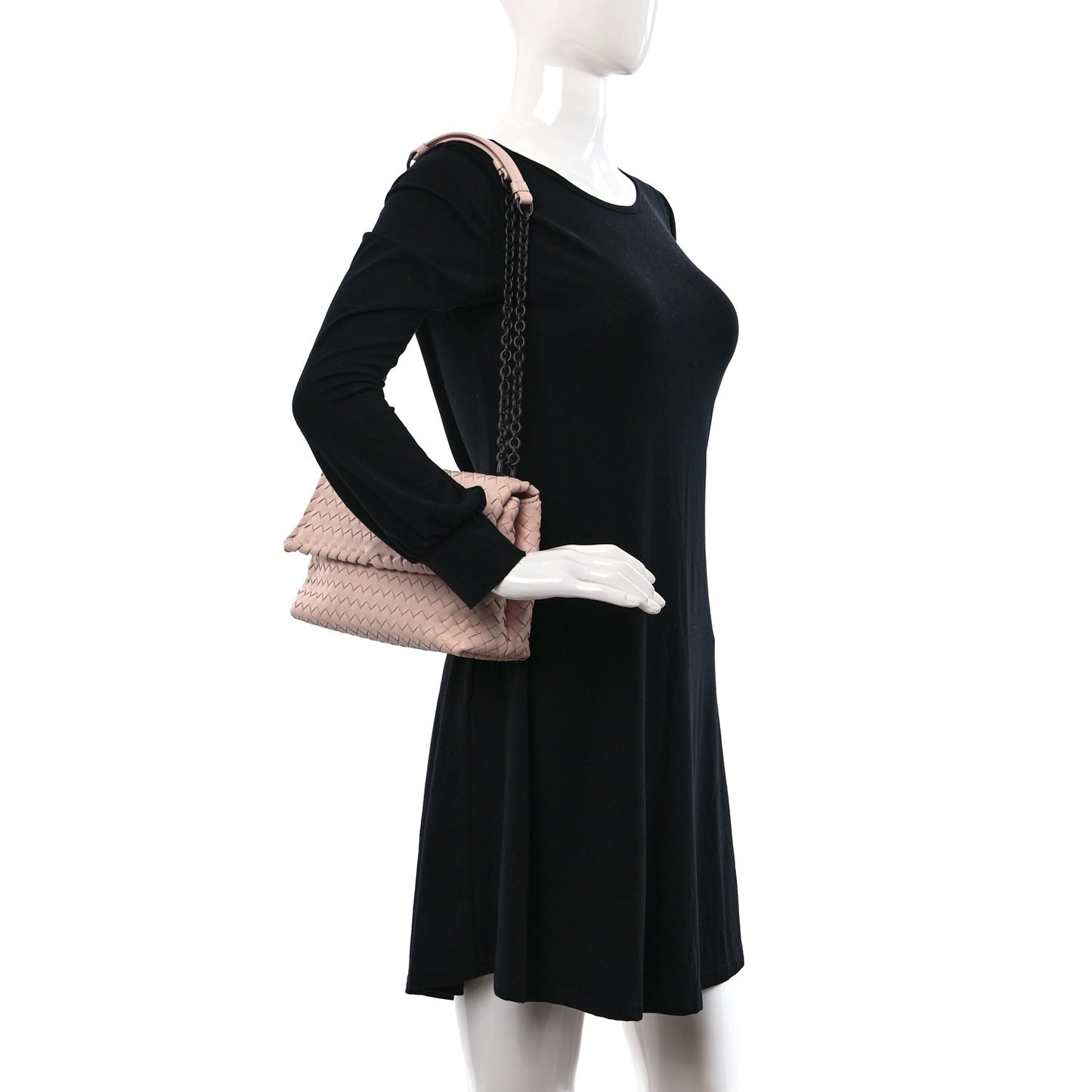 Nappa Intrecciato Small Olimpia Shoulder Bag Petale