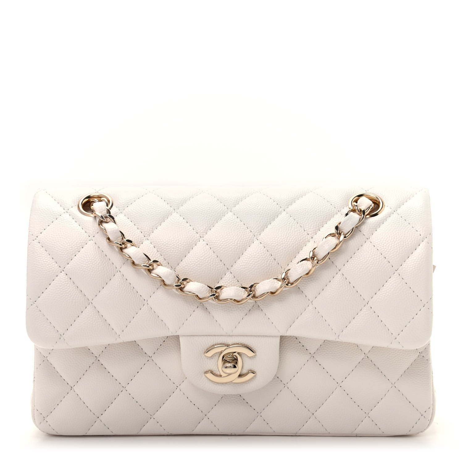 Chanel Caviar Quilted Small Double Flap White 1 of 10