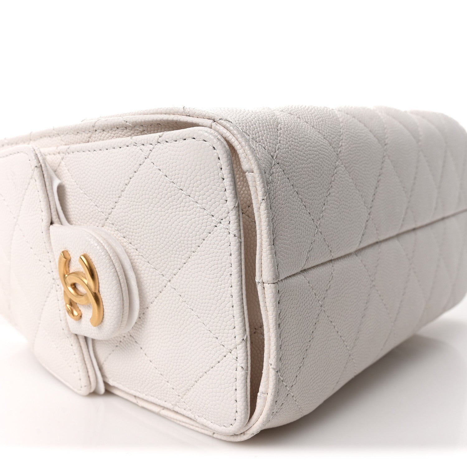 Chanel Caviar Quilted Mini Chanel 25 Handbag White 9 of 11
