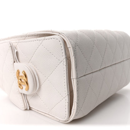 Chanel Caviar Quilted Mini Chanel 25 Handbag White 9 of 11