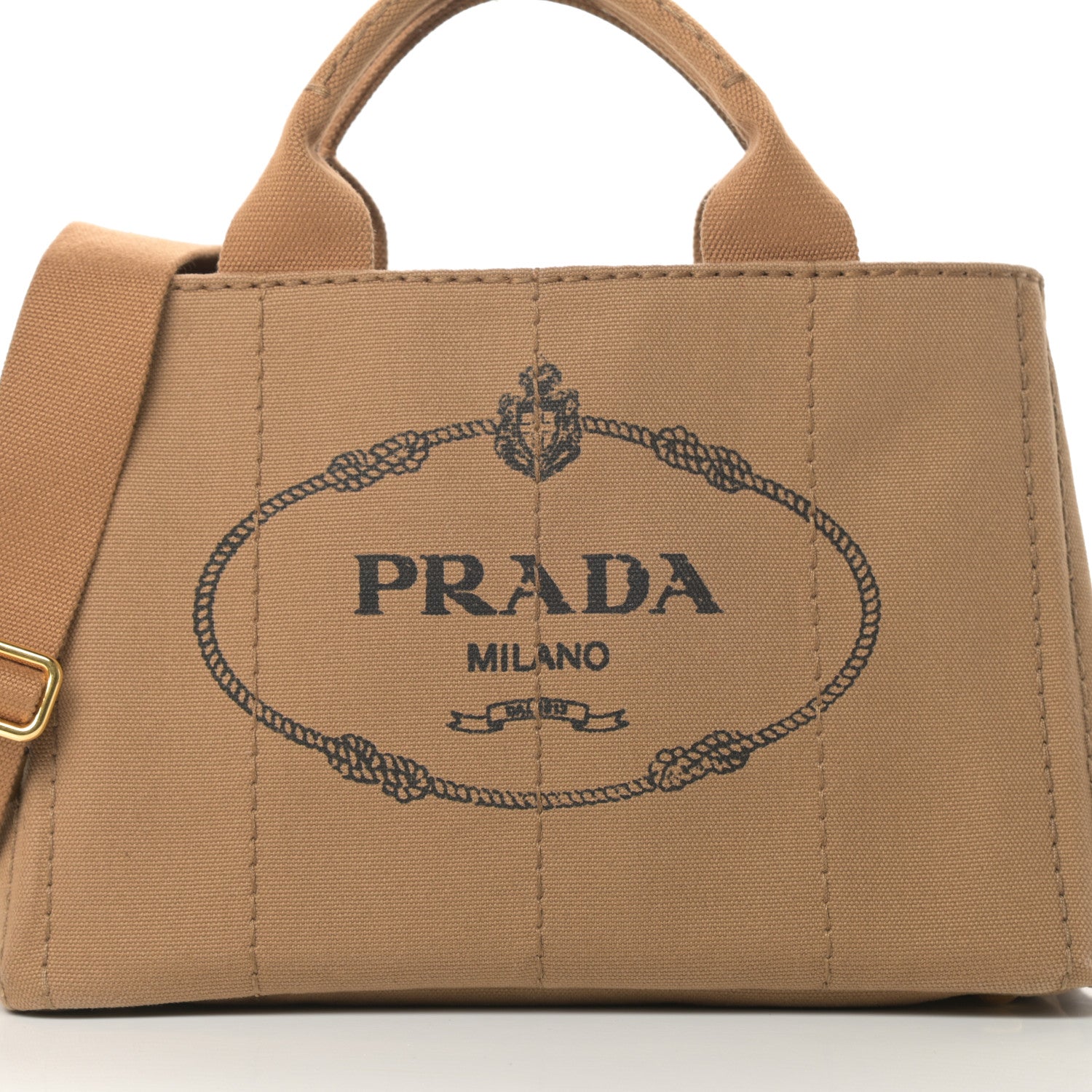 Prada Canapa Small Logo Tote Tabacco 9 of 13