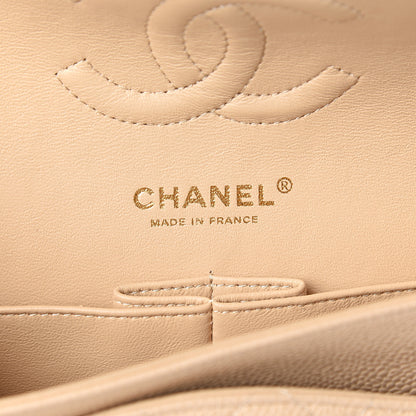 Chanel Caviar Quilted Medium Double Flap Beige Clair 5 of 10