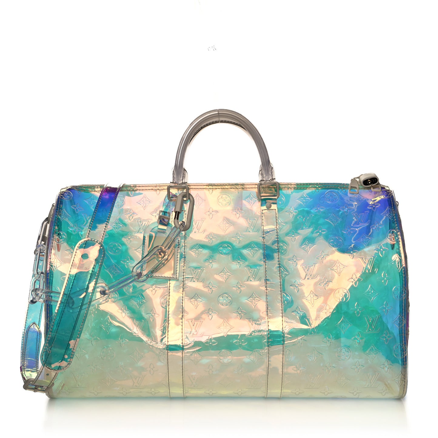 PVC Monogram Keepall Bandouliere 50 Iridescent Prism