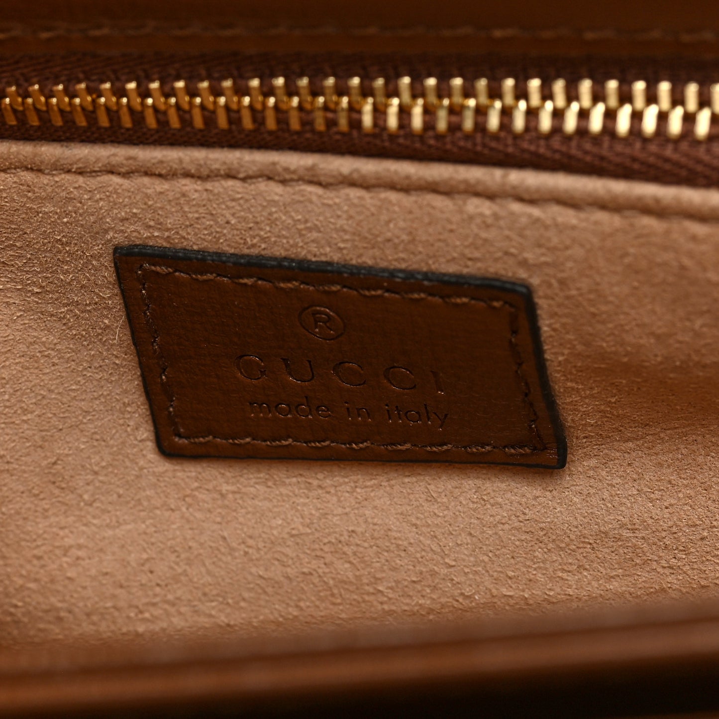 GG Supreme Monogram Horsebit 1955 Shoulder Bag Beige Brown Sugar