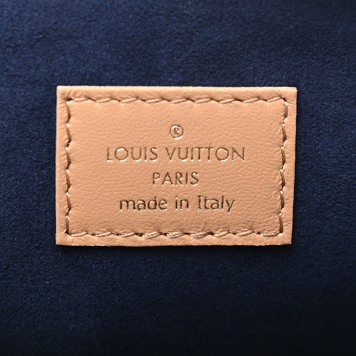 Lambskin Embossed Monogram Coussin PM Camel