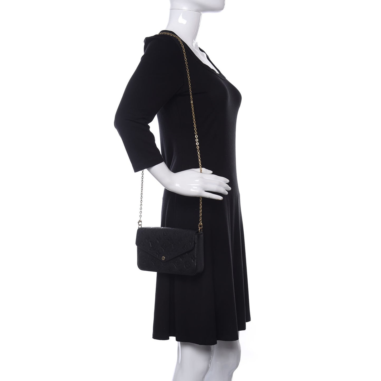 Empreinte Pochette Felicie Chain Wallet Black