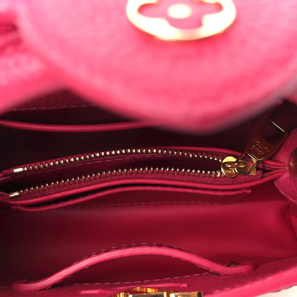 Louis Vuitton Rattan Taurillon Capucines Mini Magenta 5 of 10