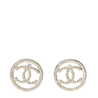 Chanel Twisted CC Earrings Light Gold 1 of 5