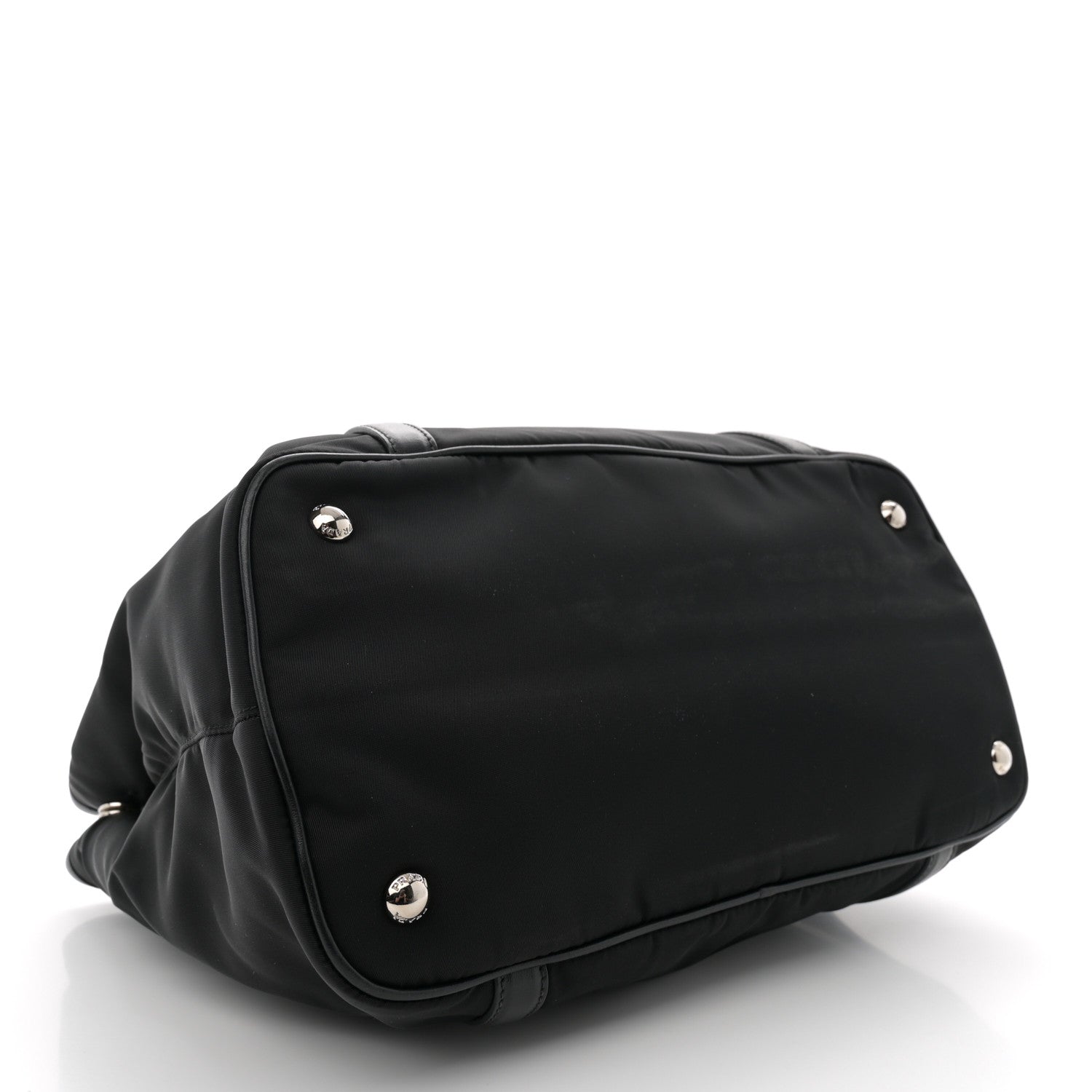 Prada Tessuto Nylon Soft Calf Small Tote Black 4 of 12