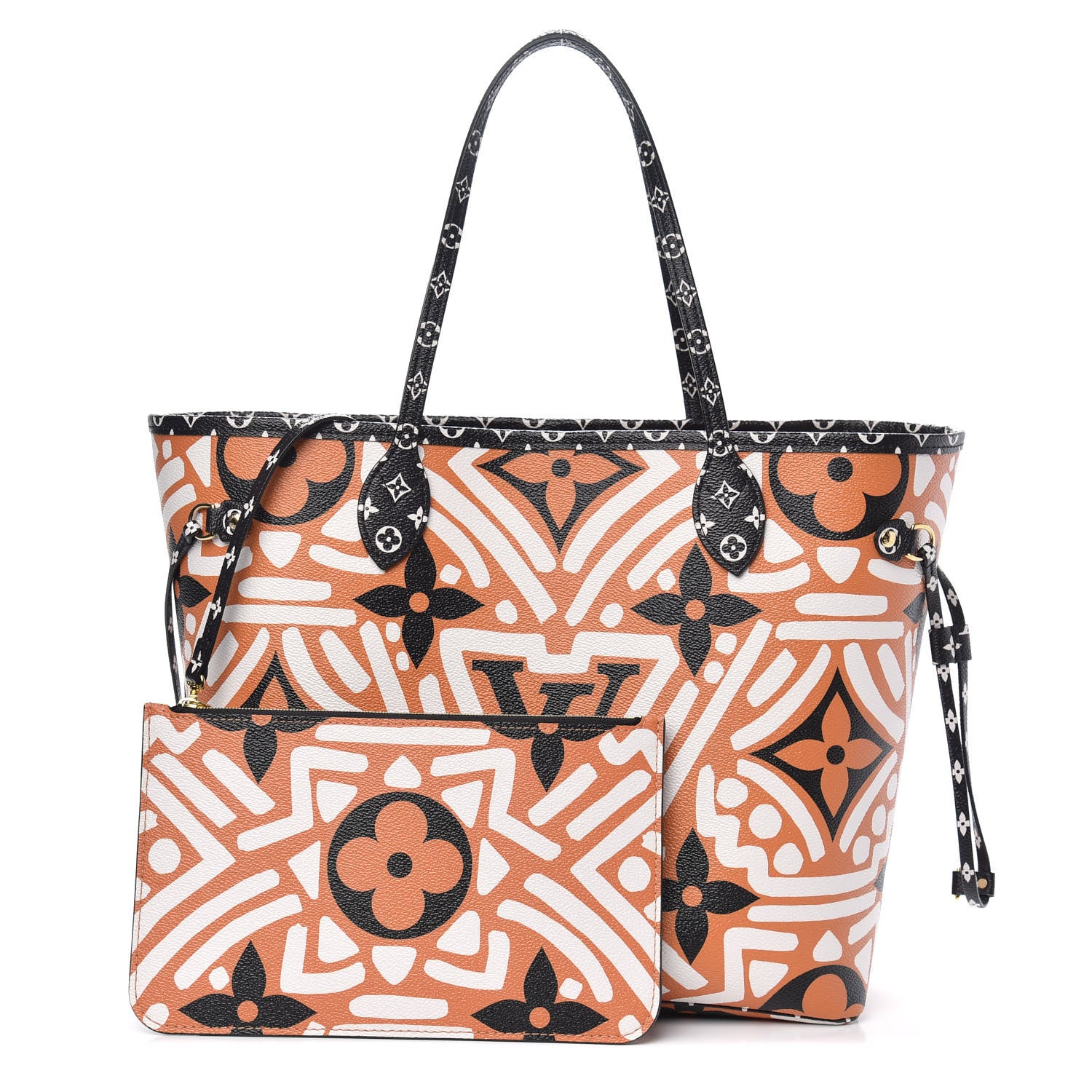 Louis Vuitton Monogram Giant Crafty Neverfull MM Creme Caramel 1 of 9
