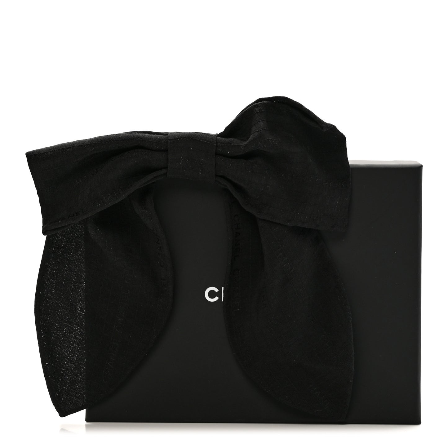 Silk Bow Hair Clip Black