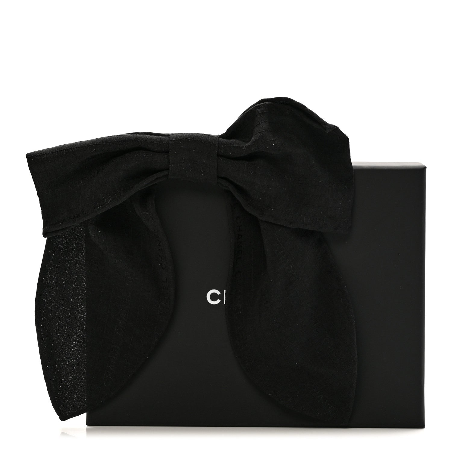 Chanel Silk Bow Hair Clip Black 6 of 6