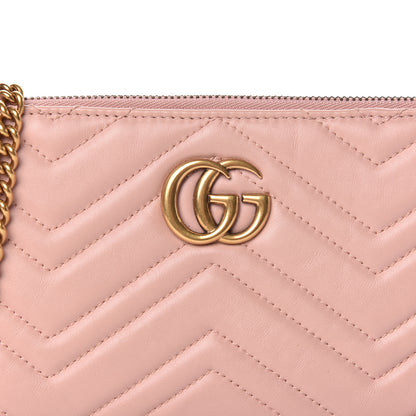 Gucci Calfskin Matelasse Mini GG Marmont Chain Bag Perfect Pink 14 of 19