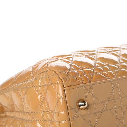 Christian Dior Patent Cannage Large Dior Soft Shopping Tote Beige 18 of 19