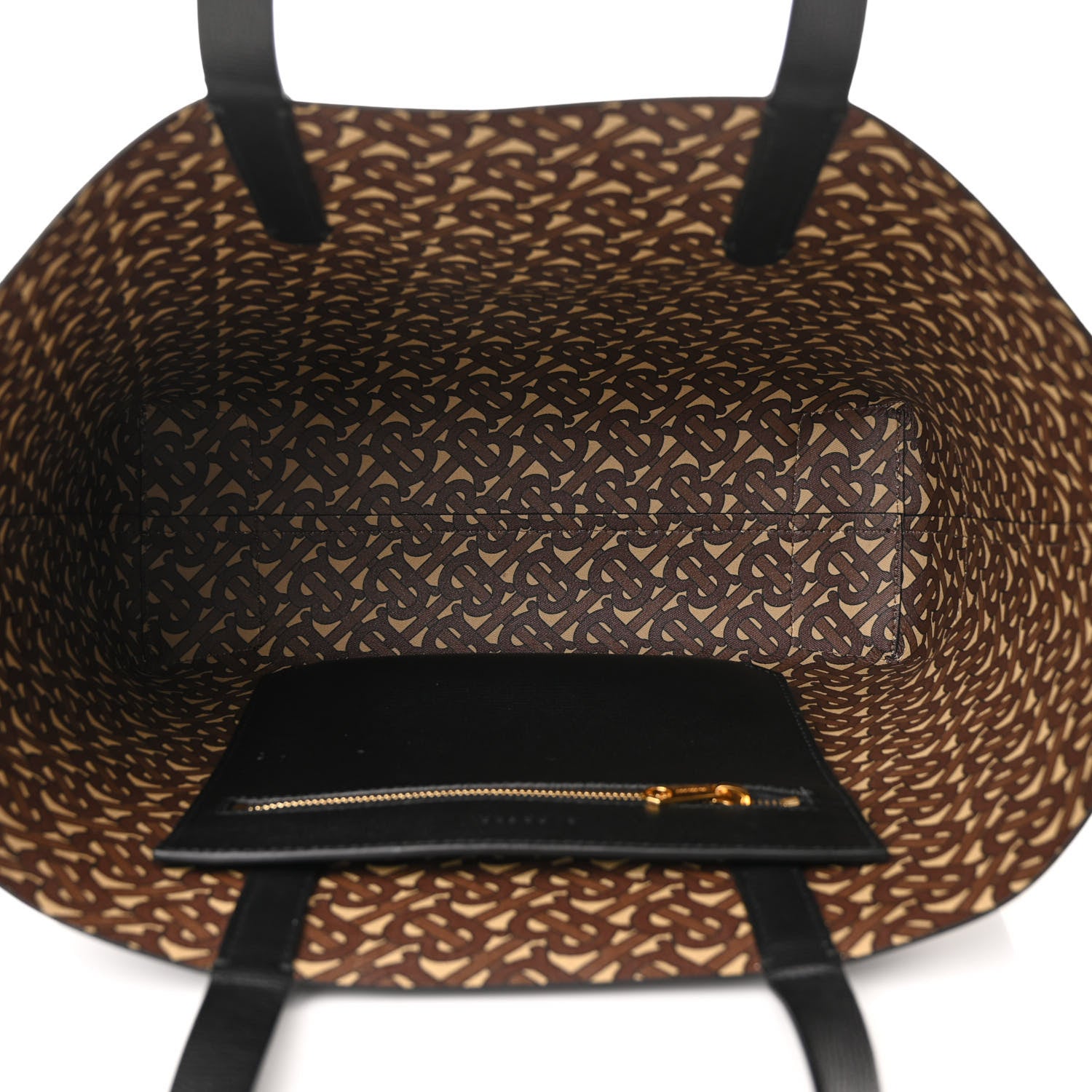 Burberry Calfskin TB Motif Embossed Medium Tote Black 5 of 10