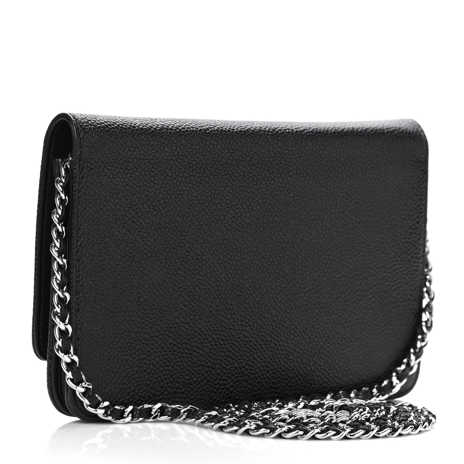 Chanel Caviar Timeless CC Wallet On Chain WOC Black 3 of 12