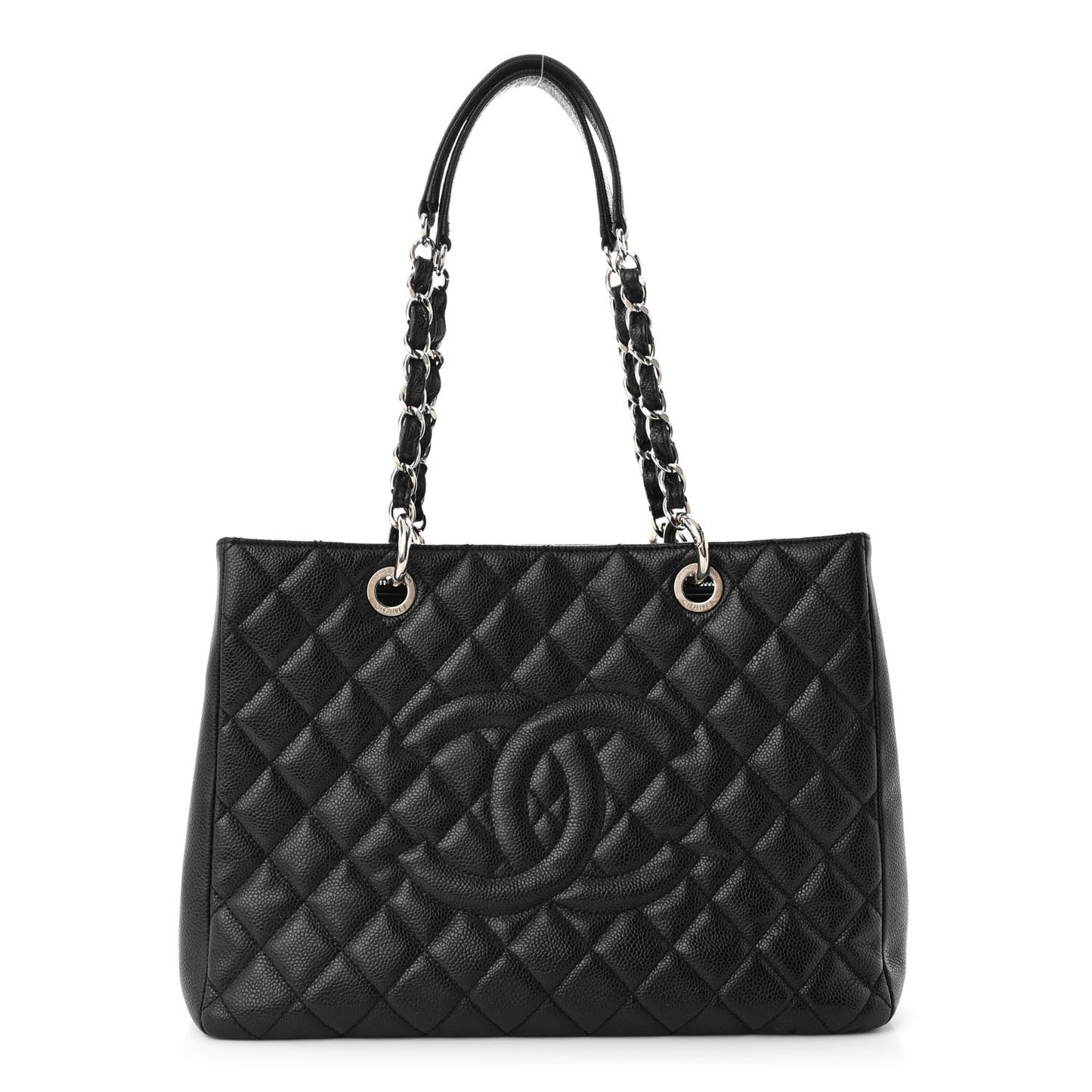 Caviar Quilted Grand Shopping Tote GST Black
