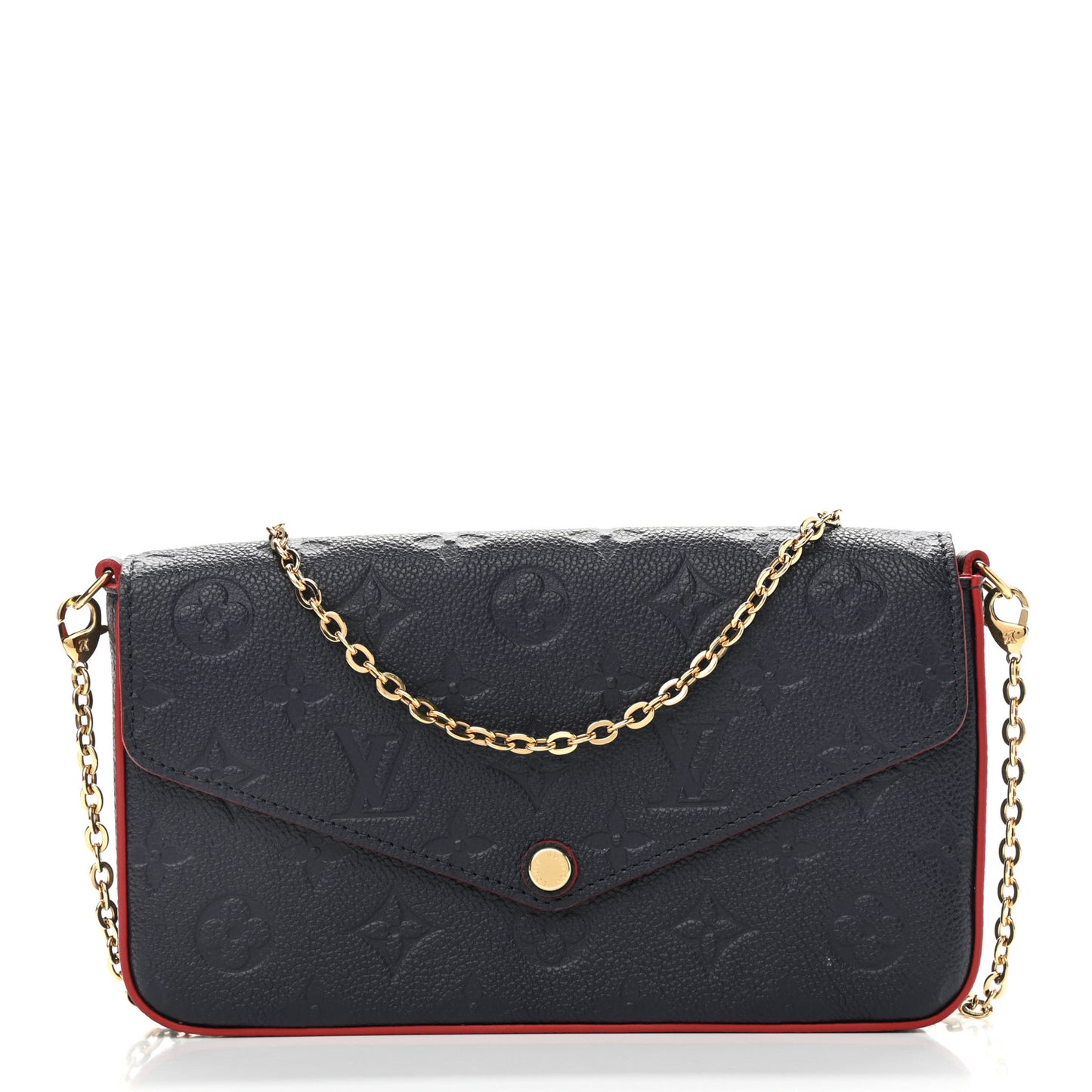 Empreinte Pochette Felicie Chain Wallet Marine Rouge