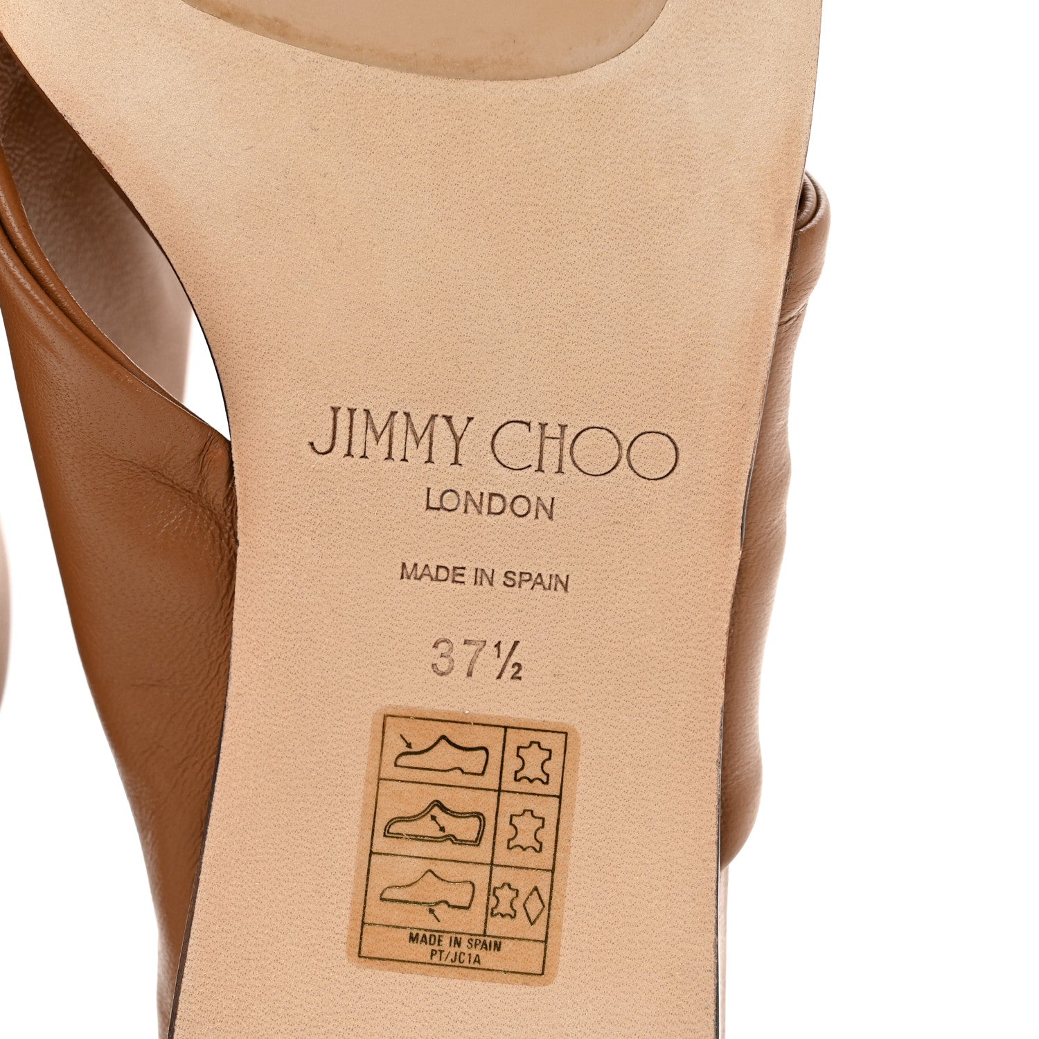 Jimmy Choo Nappa Narisa Flat Sandals 37.5 Cuoio 5 of 7