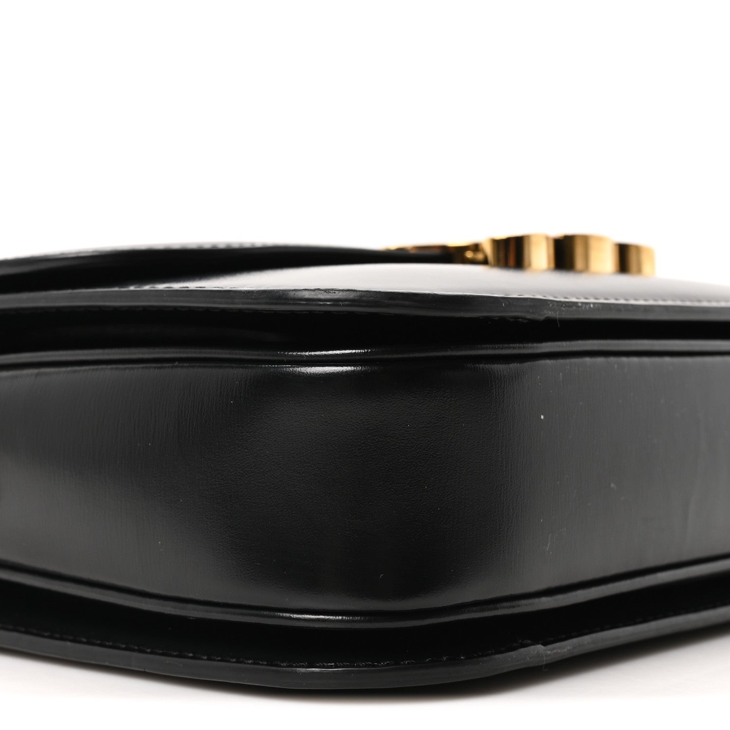 Celine Shiny Calfskin Medium Triomphe Black 9 of 10